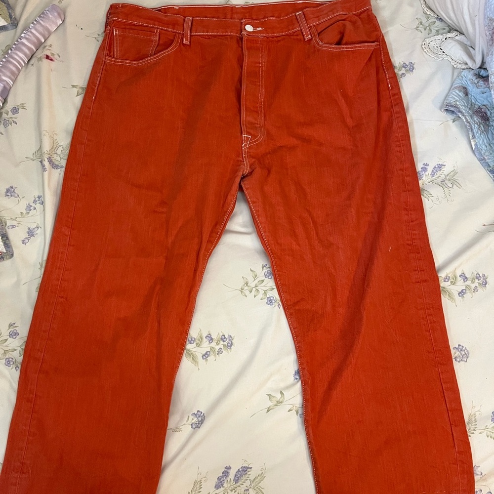 red orange Levi’s jeans. Size 44 34